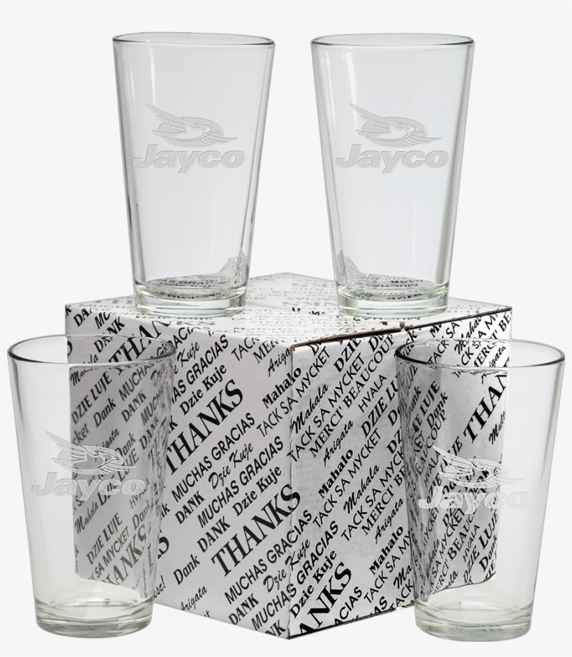 View High-res Image - Promotional 16 Oz. Mixing Glass Thank You Set Of Four, transparent png download