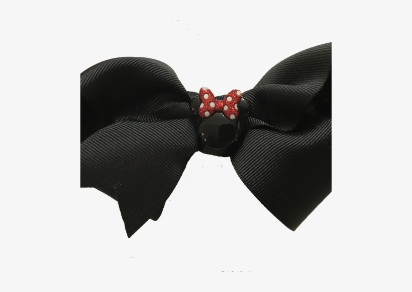 Minnie Mouse Hair Bow On French Barrette - Satin, transparent png download