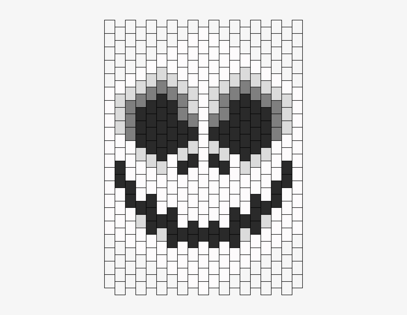 Face Of Jack Skellington Mask Bead Pattern - Monochrome, transparent png download