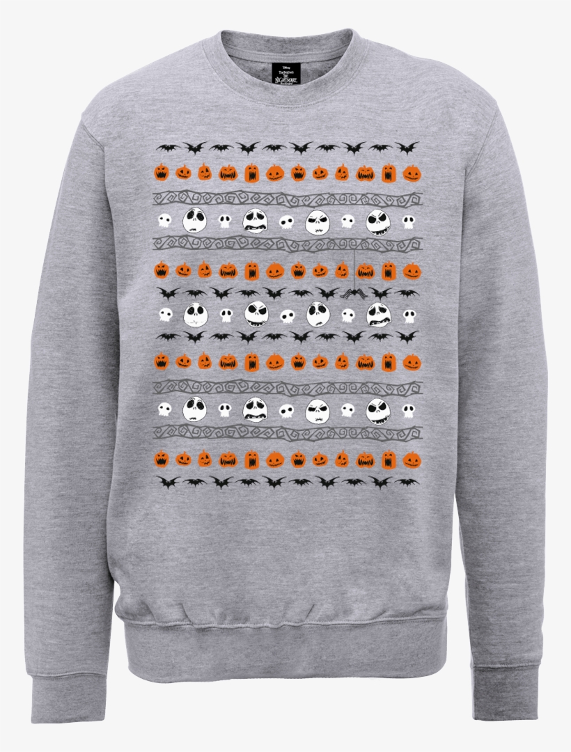 The Nightmare Before Christmas Jack Pumpkin Faces Grey - Star Wars Darth Vader Piano Player Grey Christmas Jumper, transparent png download