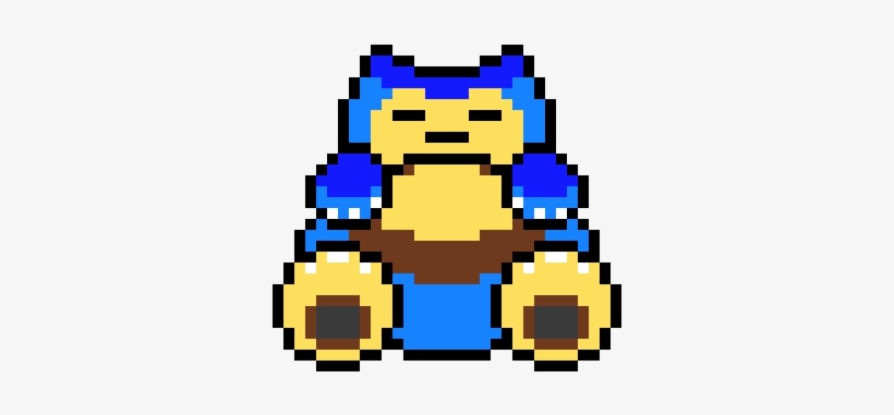 Snorlax - Minecraft Snorlax Pixel Art, transparent png download