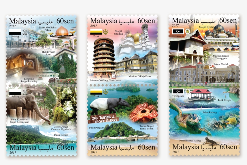 60sen Setenant X 3 Designs - Postage Stamp, transparent png download