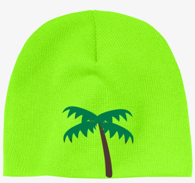 Palm Tree Emoji Cp91 100% Acrylic Beanie - Palm Tree Emoji Stc10 Sport-tek Dry Zone Nylon Cap, transparent png download