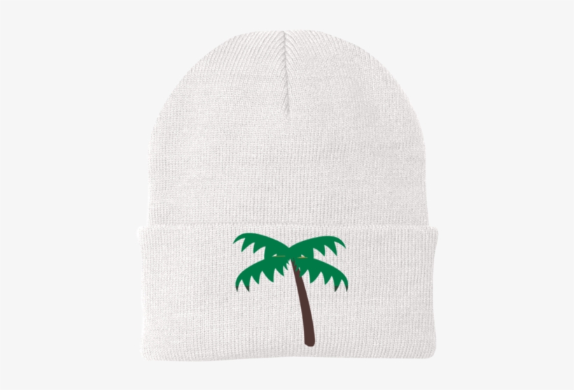 Palm Tree Emoji Cp90 Port Authority Knit Cap - Palm Tree Emoji Stc10 Sport-tek Dry Zone Nylon Cap, transparent png download