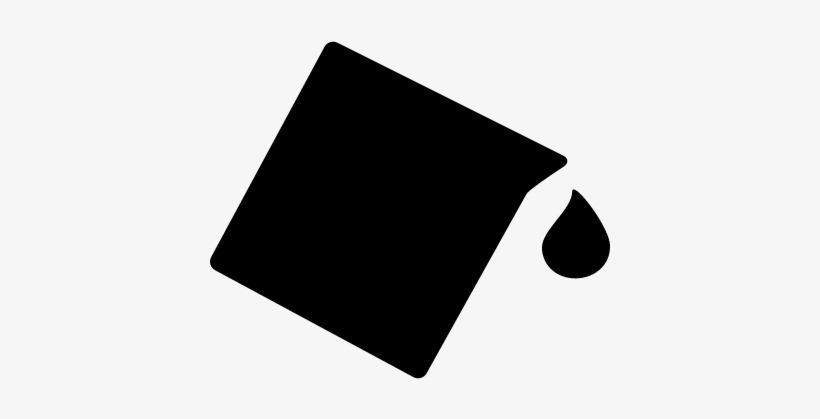 Paint Bucket With A Paint Drop Vector - Stencil, transparent png download
