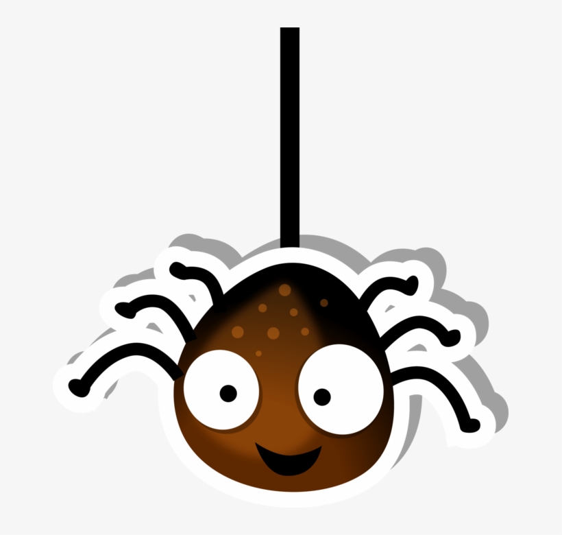 Cute Spider Hanging Sticker - Spider, transparent png download