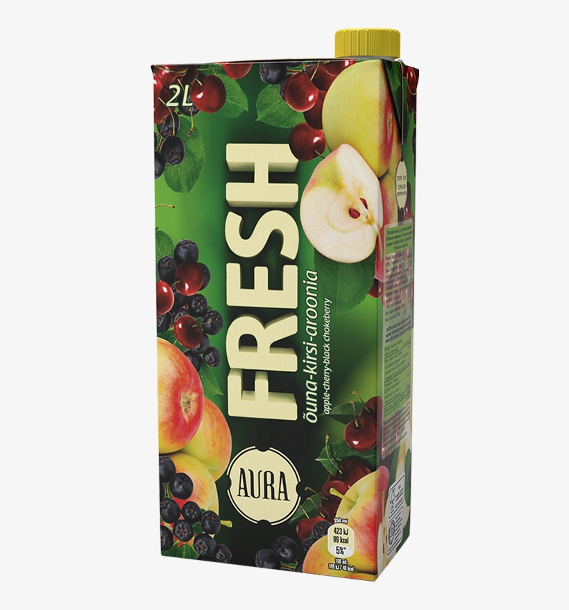 Aura Fresh Apple, Cherry & Chokeberry Juice Drink - Aura, transparent png download