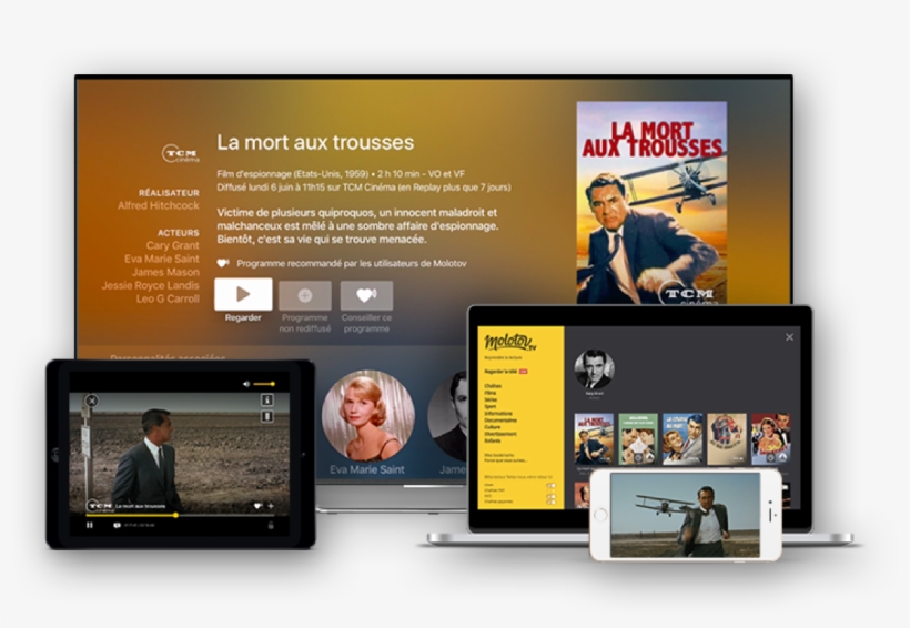 Molotov Tv Service Achieve The Million Of Subscribers - North By Northwest (dvd, 2000), transparent png download