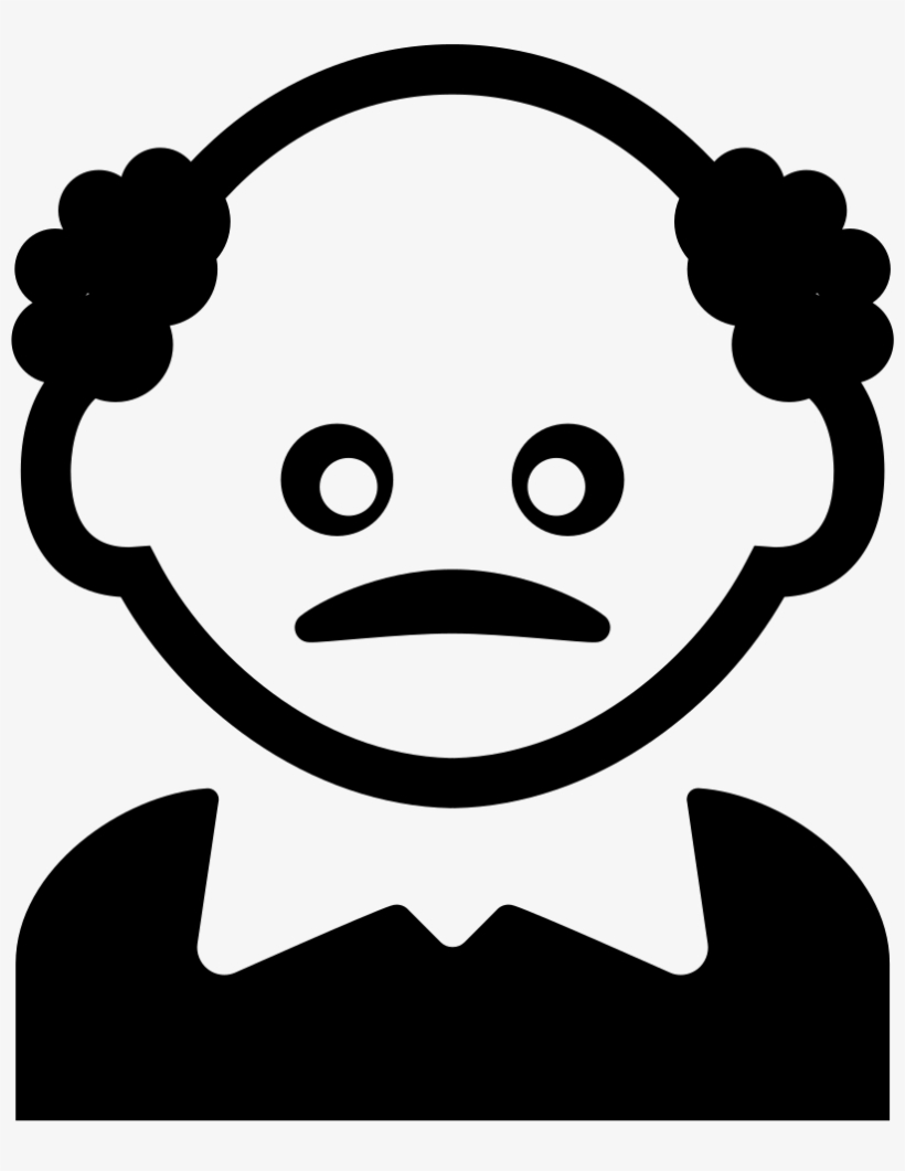 Man With Bald Head And Thin Moustache Comments - Bald Man Icon, transparent png download
