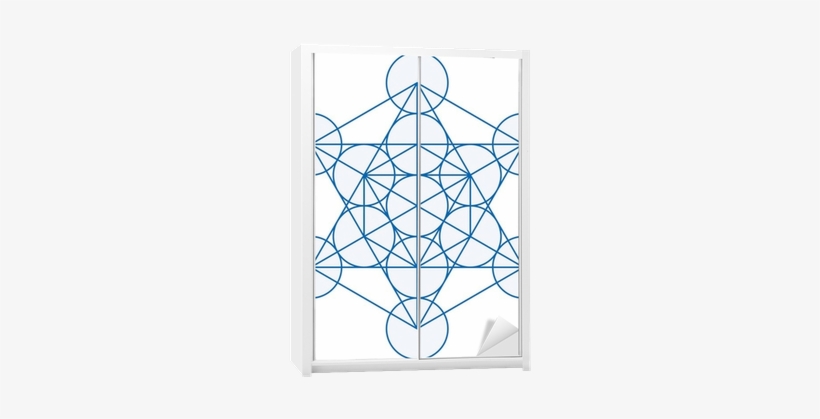 Metatrons Cube Wardrobe Sticker • Pixers® • We Live - Metatron Cube Gold, transparent png download