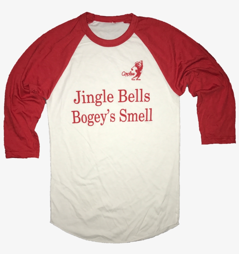 Jingle Bells Bogey's Smell Raglan Shirt - Library Club T Shirt Designs, transparent png download