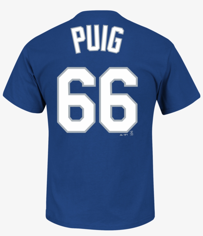 Yasiel Puig La Dodgers Majestic Player T Shirt - Yasiel Puig T Shirt, transparent png download