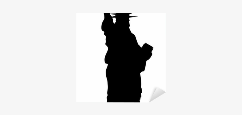 Statue Of Liberty Vector Black Shadows Silhouette Sticker - Statue Of Liberty, transparent png download