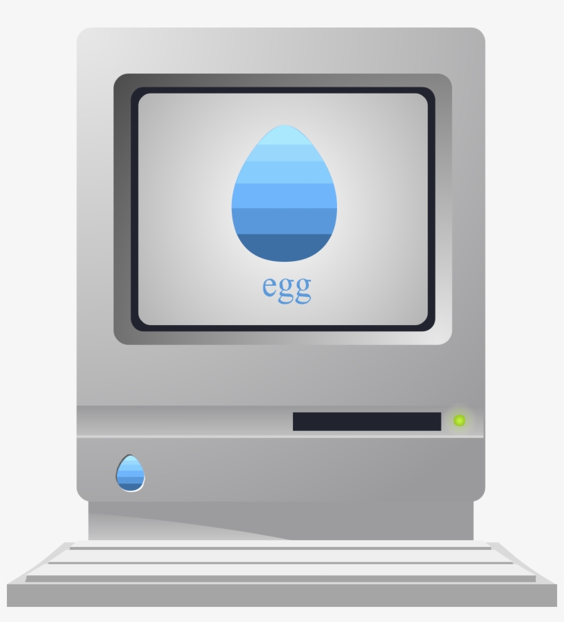 Anachronistic Vintage 'egg' Computer From Glitch Icons - Macintosh Clipart, transparent png download