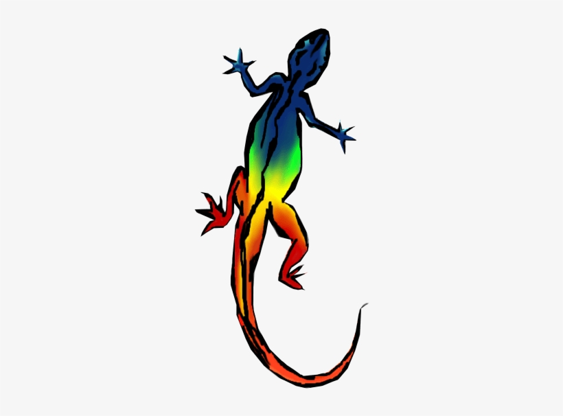 Cute - Colourful Lizard Clipart, transparent png download