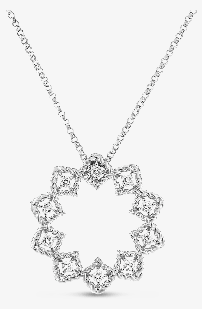7771649aw18x - Roberto Coin Diamond & 18k Yellow Gold Necklace, transparent png download