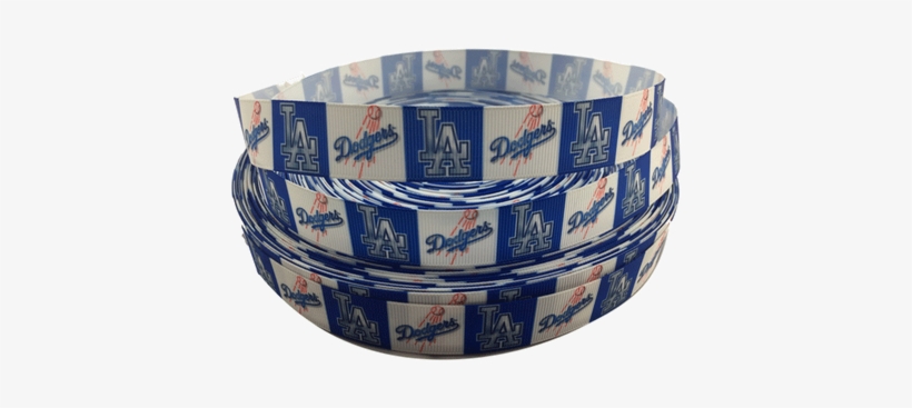 La Dodgers Grosgrain Ribbons 7/8" - Blue And White Porcelain, transparent png download