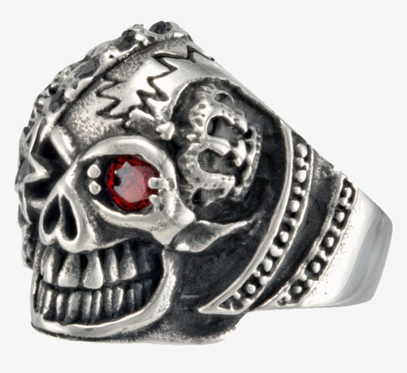 Pirate Skull Eye Patch Biker Ring Stainless Steel 316l - Ring, transparent png download