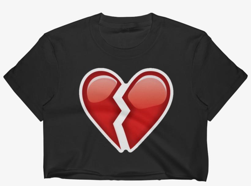 Emoji Crop Top T Shirt - Heart, transparent png download