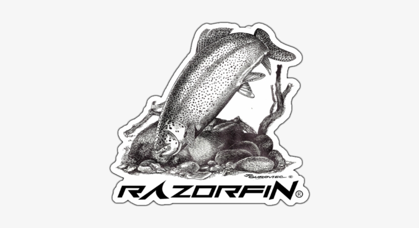Razor Fin Fishing Rainbow Trout Decal - Eastern Spadefoot, transparent png download