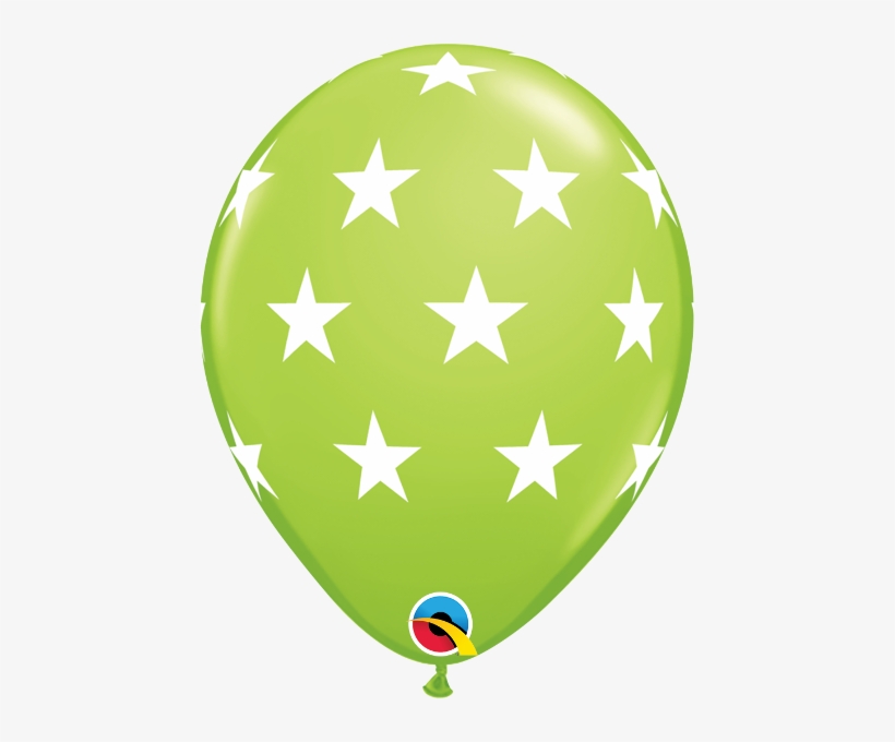 11" Star Print Round Latex Balloons - Balloon With Stars, transparent png download