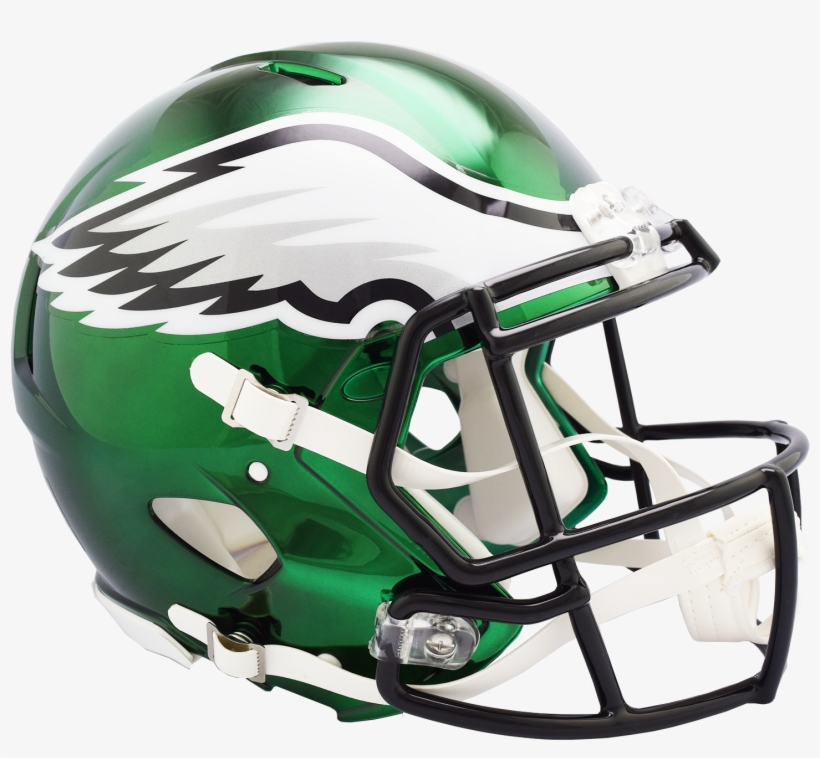 Eagles Chrome Speed Authentic 8054928 - Philadelphia Eagles Helmet, transparent png download