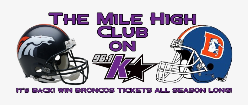 The Mile High Club On - Riddell Denver Broncos Vsr4 Full-size Authentic Football, transparent png download