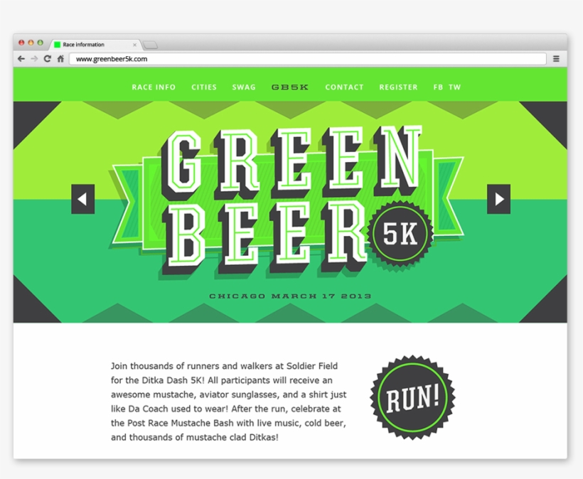 Green Beer 5k Final Logo Design - Graphic Design, transparent png download
