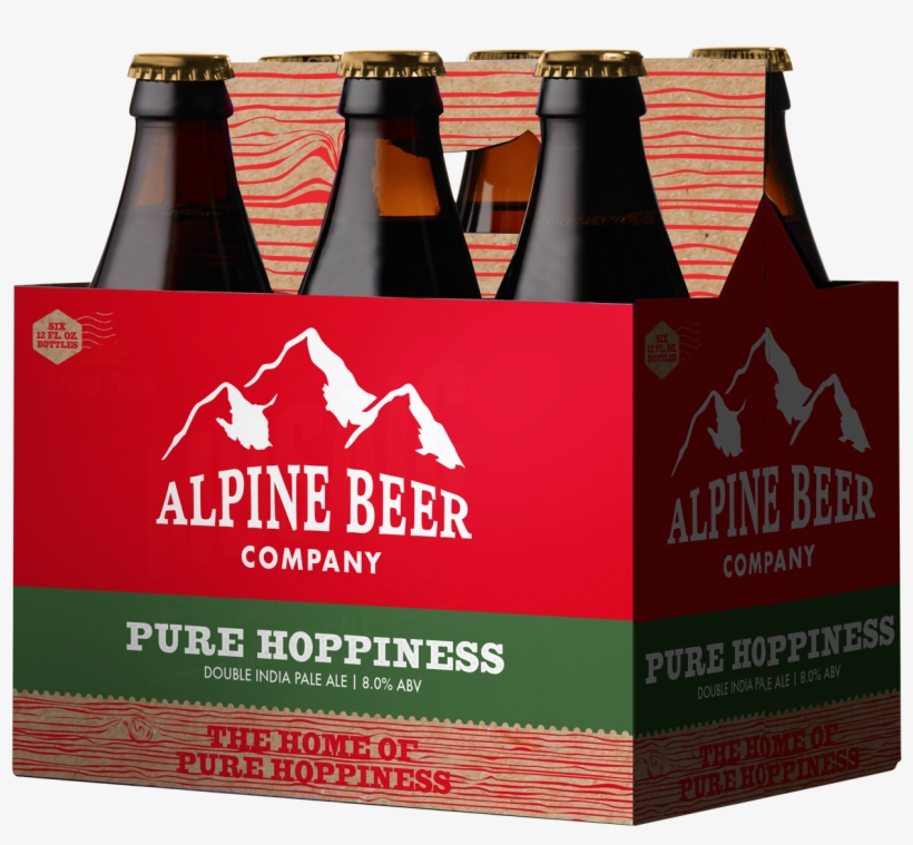 Green Flash Taking Alpine Beer Company's Popular Double - Alpine Pure Hoppiness Double Ipa - 6 Pack, 12 Fl Oz, transparent png download