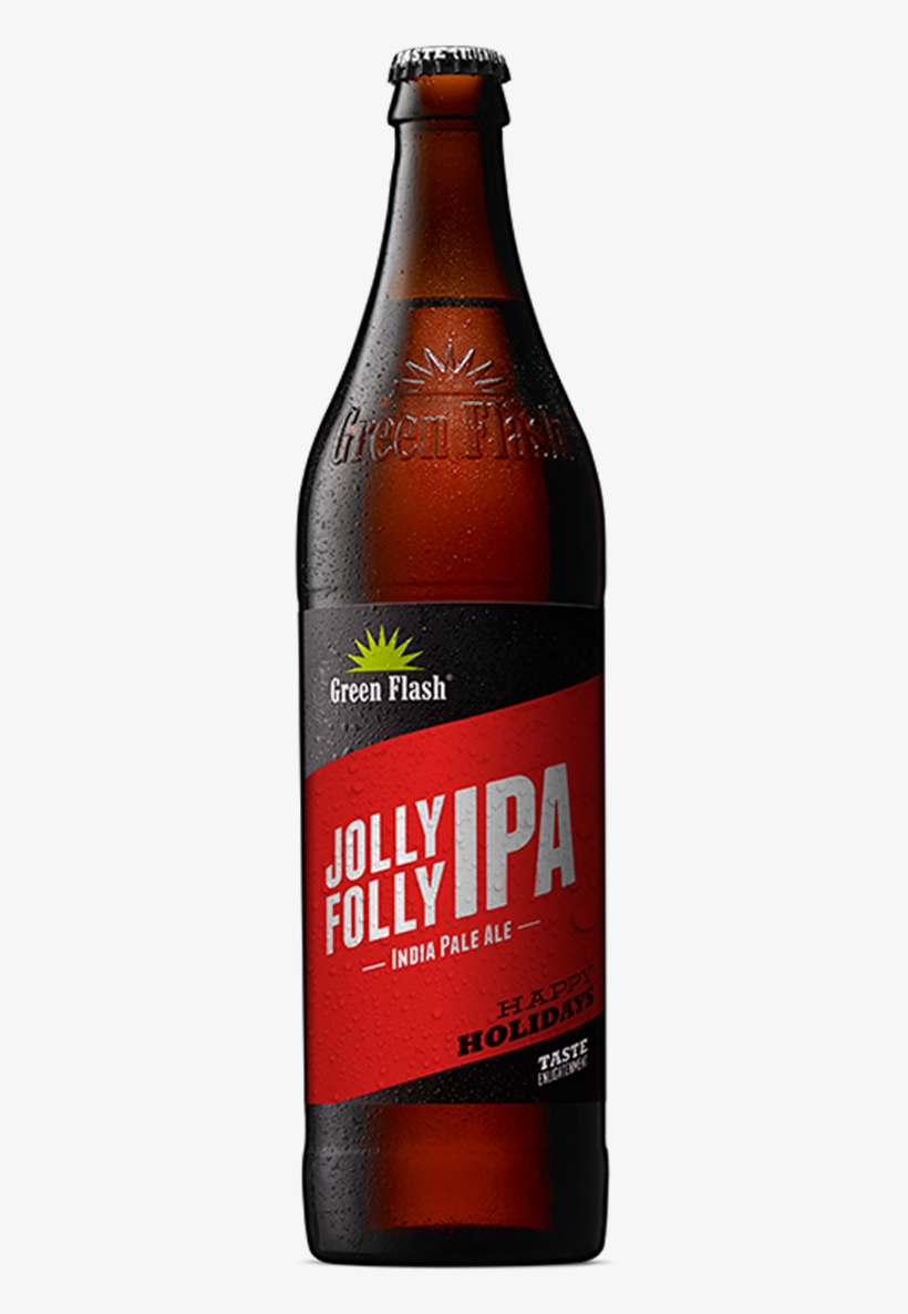 Green Flash Brewing Co - Green Flash Jolly Folly Ipa - 22 Fl Oz Bottle, transparent png download