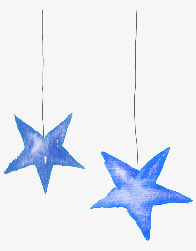 Blue Stars Lighting Christmas Transparent Decorative - Christmas Day, transparent png download