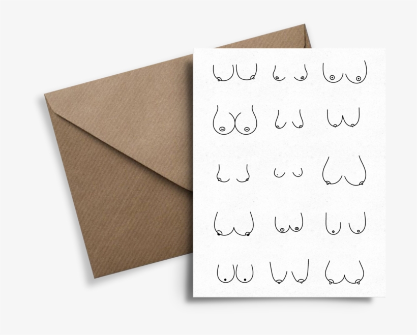 Boobs Greetings Card, transparent png download