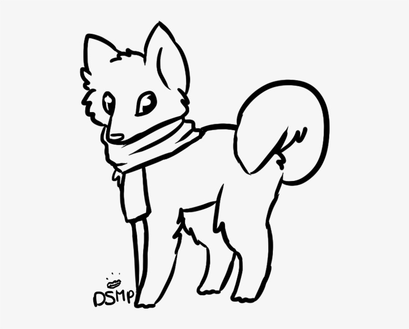Free To Use By Dontstealmypie On Deviantart - Dog With Scarf Base, transparent png download