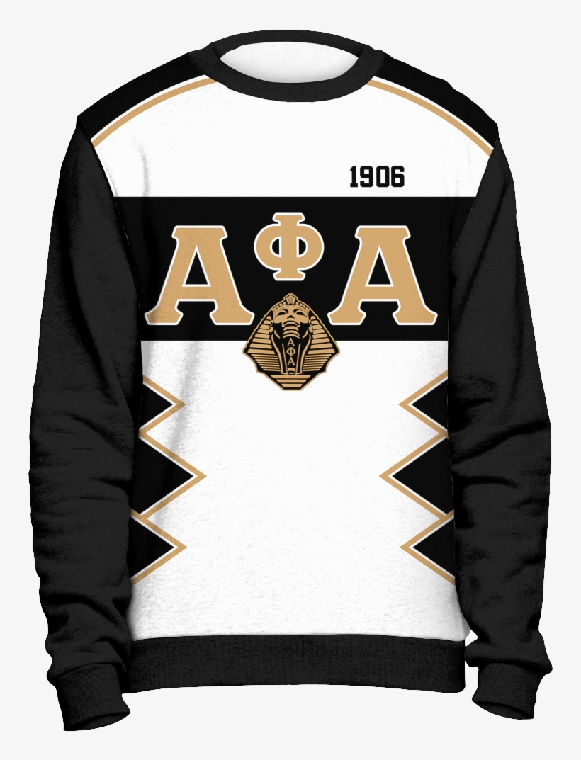 Alpha Phi Alpha Initials And Year Black Sweatshirt - Delta Sigma Theta Ugly Sweater, transparent png download