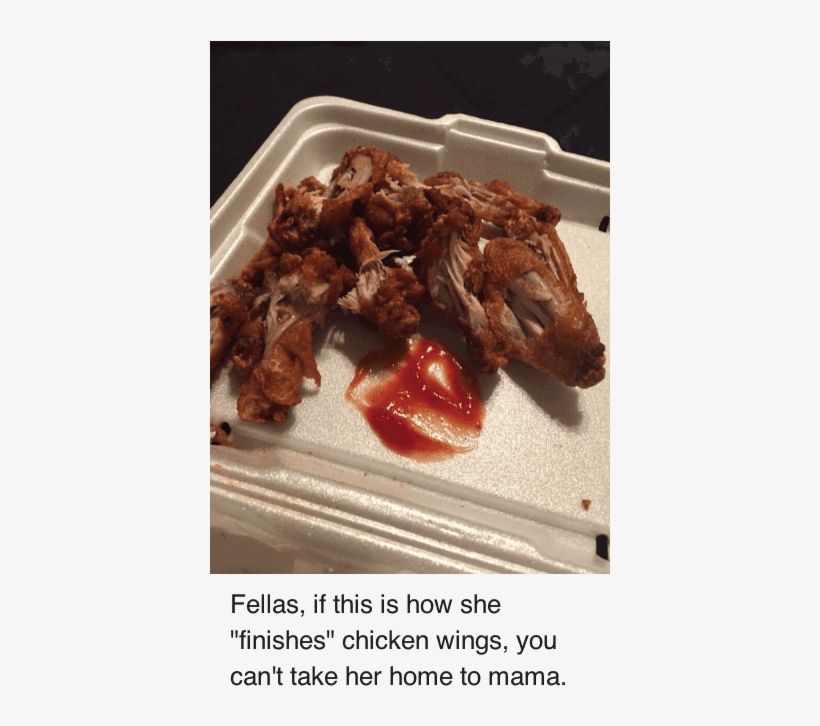 Fellas If This Is How She Finishes Chicken Wings You - Badly Eaten Chicken Wings, transparent png download