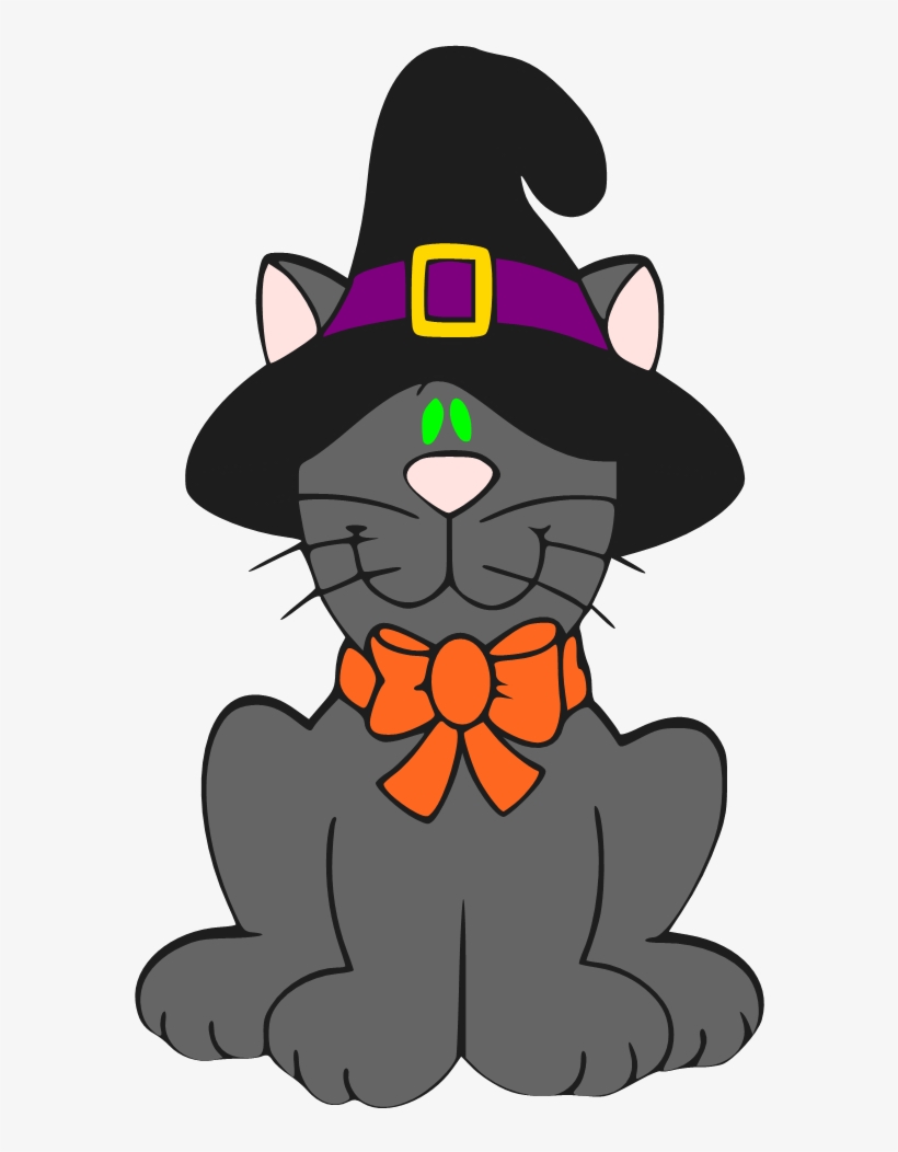 Cat Charm Of Beautiful Fine Feathers That Make This - Cartoon Halloween Cat, transparent png download