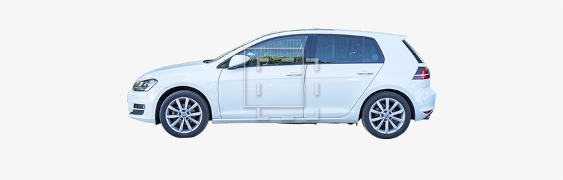 Cutout White Car From A Side View - Golf 4 Z Boku, transparent png download