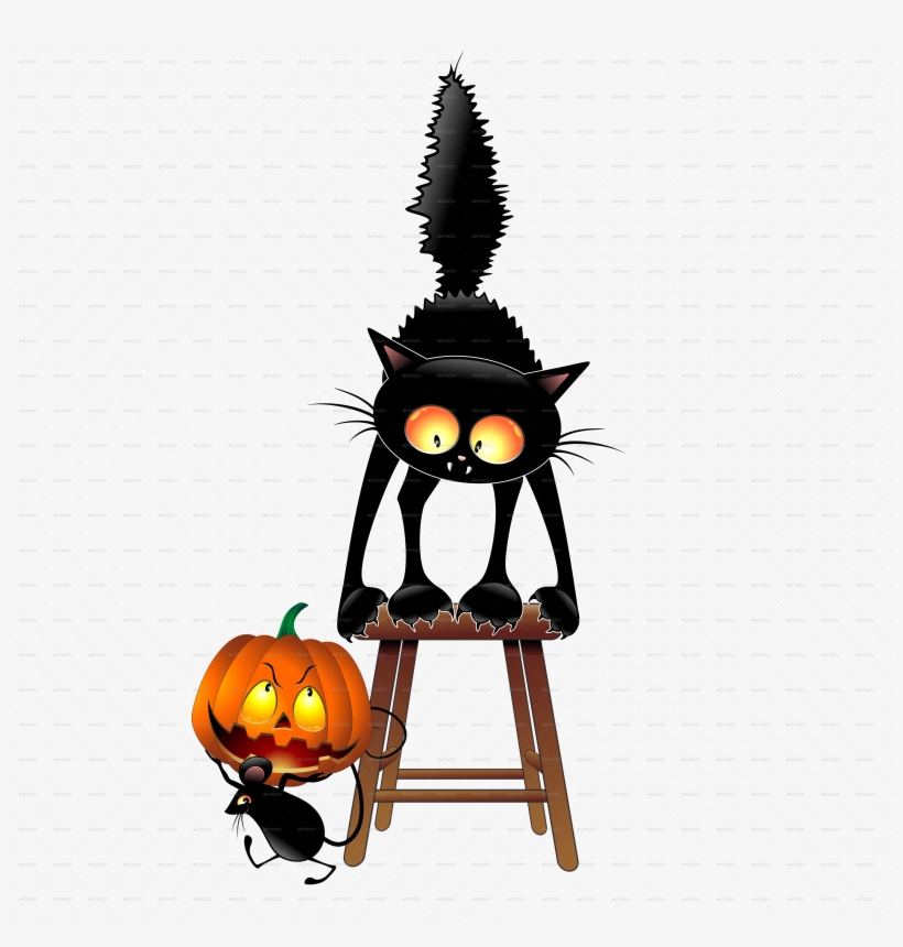 Halloween Cat Png Download - Stickalz Llc Black Cat Full Color Decal, Full Color, transparent png download