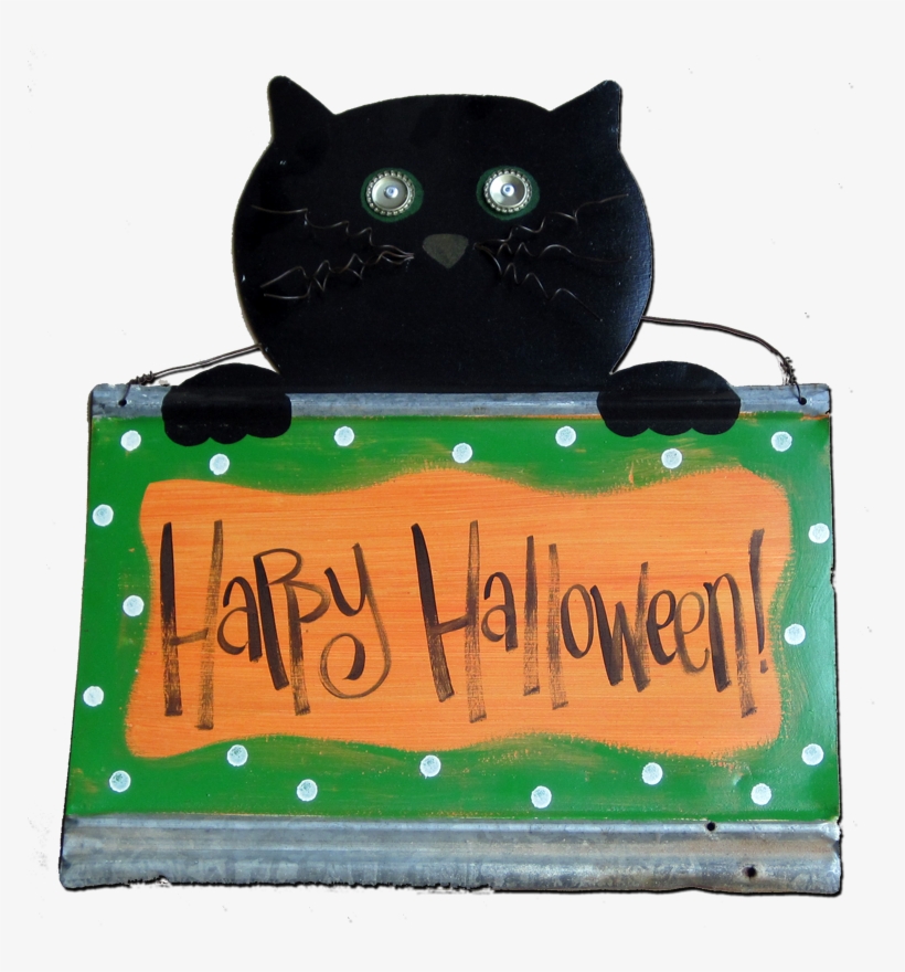Happy Halloween Cat - Black Cat, transparent png download
