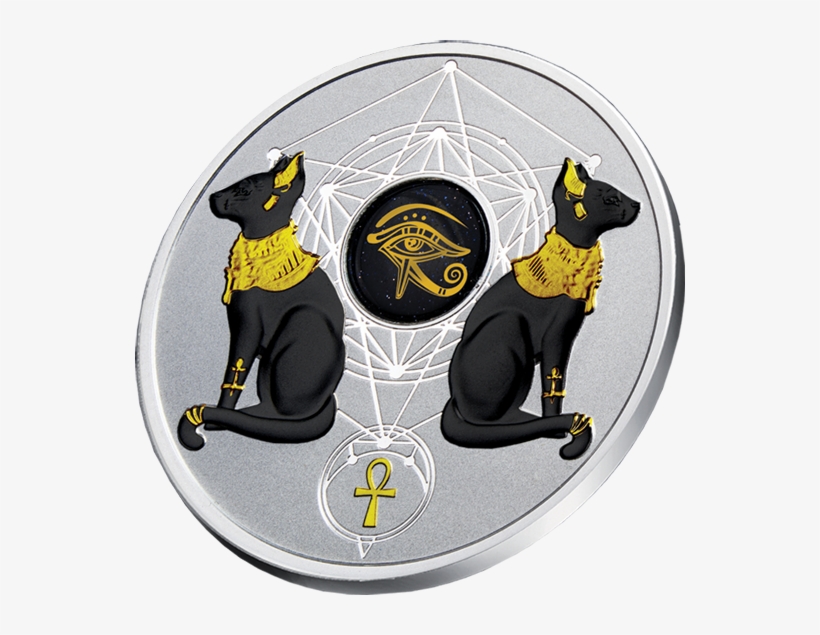 Eye Of Horus Silver Coin With Onyx Insert - Eye Of Horus, transparent png download