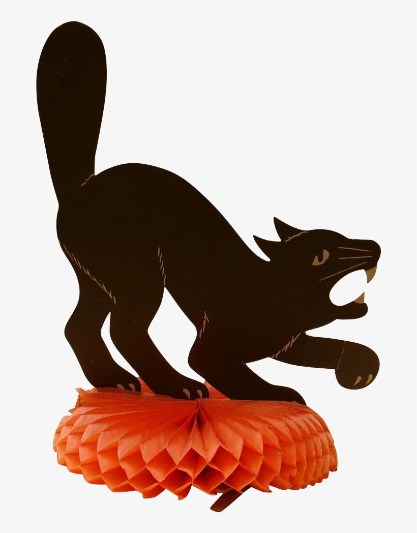 Large Scary Halloween Cat Die-cut On Honeycomb Crepe - Dog, transparent png download