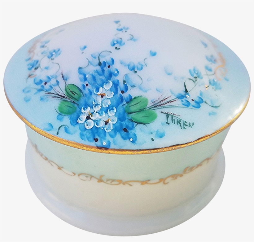& G Royal Austria 1900's Hand Painted 'forget Me Not' - Porcelain, transparent png download
