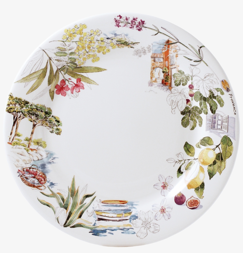 4 Dinner Plate - Gien France Provence Dinner Plates 10 3/4" Dia, Four, transparent png download