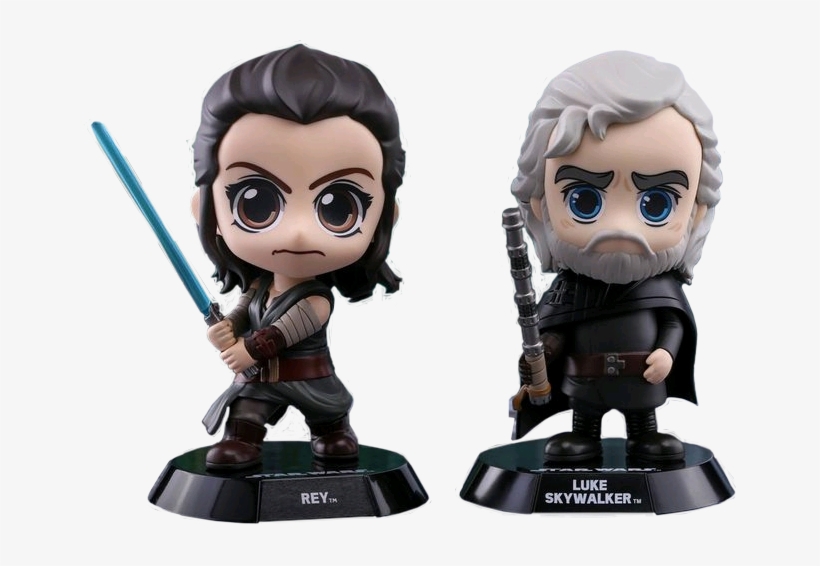 Luke Skywalker & Rey Episode Viii The Last Jedi Cosbaby - Star Wars The Last Jedi Cosbaby, transparent png download