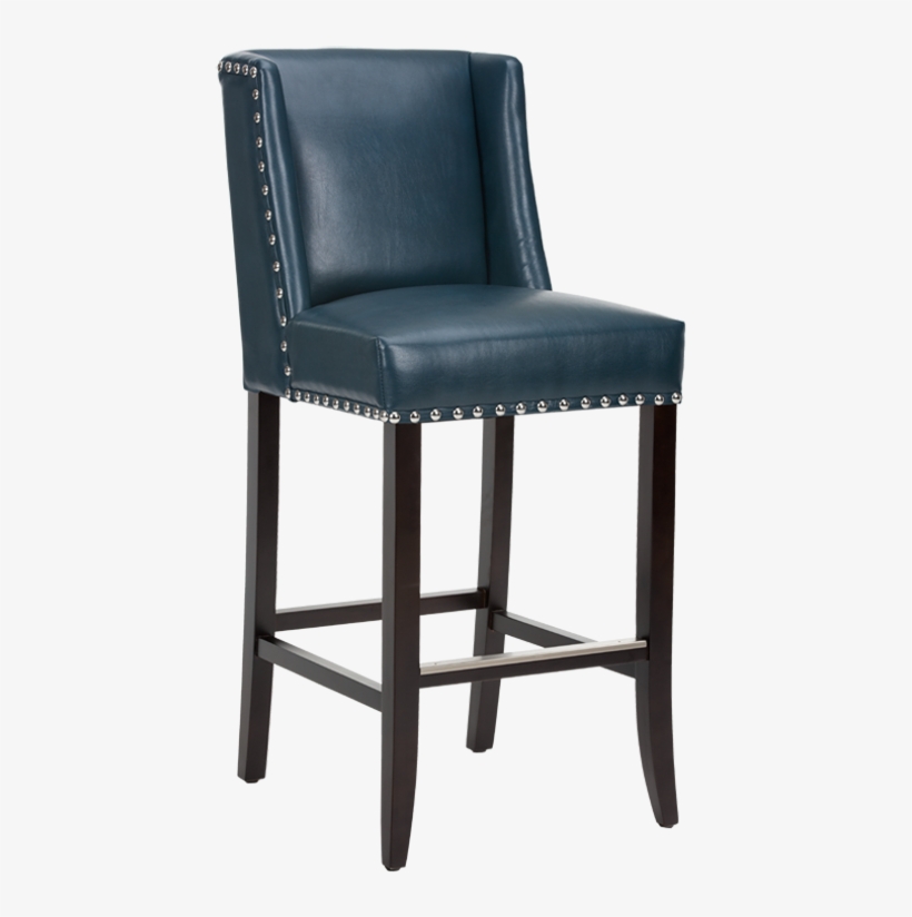 Marlin Barstool - Blue Leather - Sunpan Clearance - Blue Leather Bar Stool, transparent png download