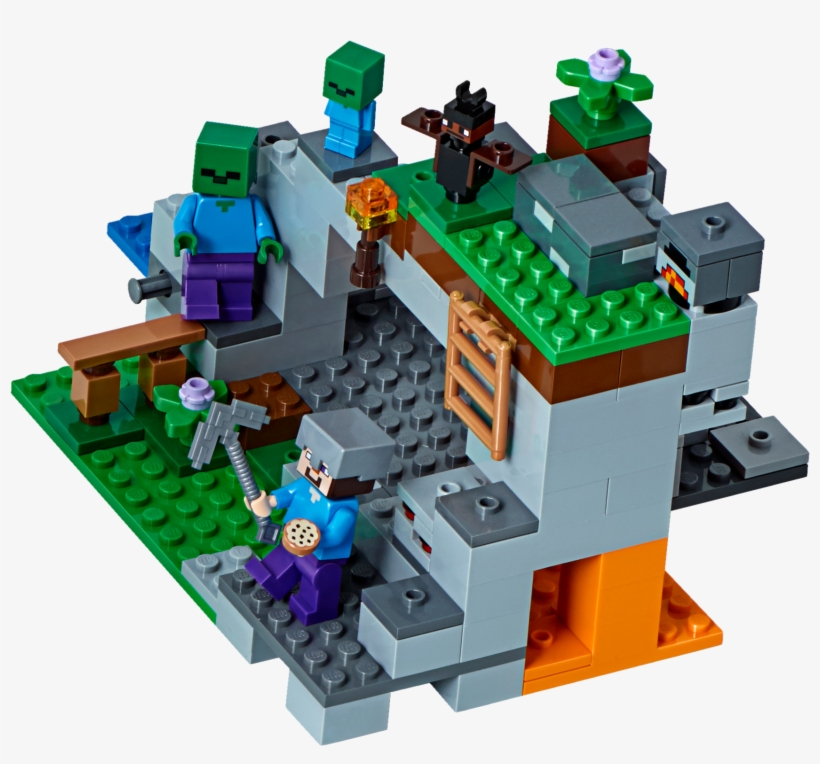 The Zombie Cave - Minecraft Lego Zombie Cave, transparent png download