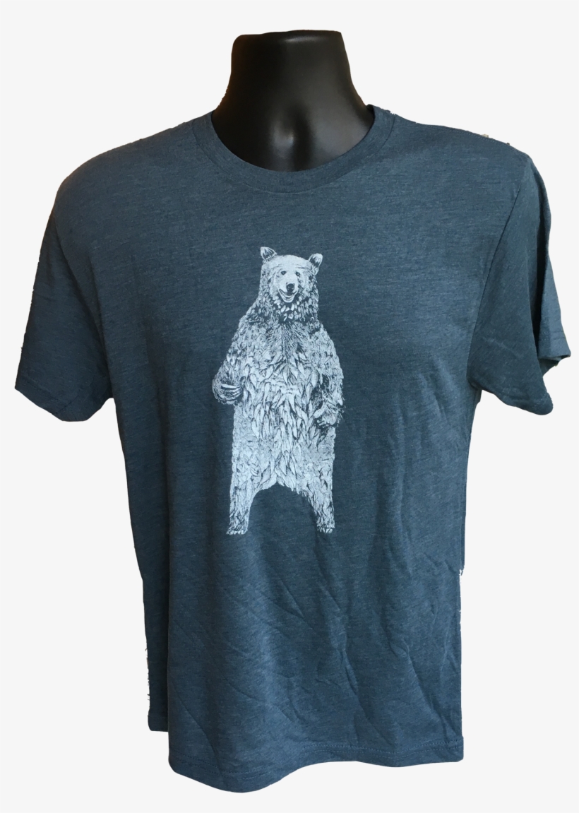 Standing Bear Short Sleeve Crew Neck Tri Blend T Shirt - Anvil Adult Triblend T-shirt 6750, transparent png download