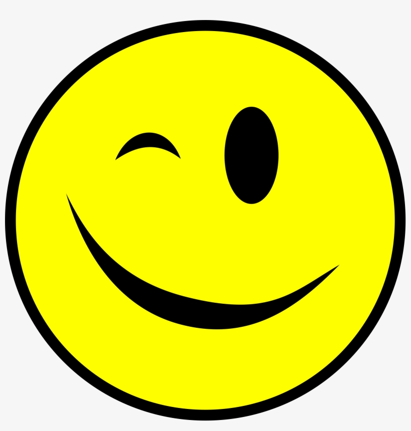 Filewinking Smiley Yellow Simple - Happy Smile, transparent png download