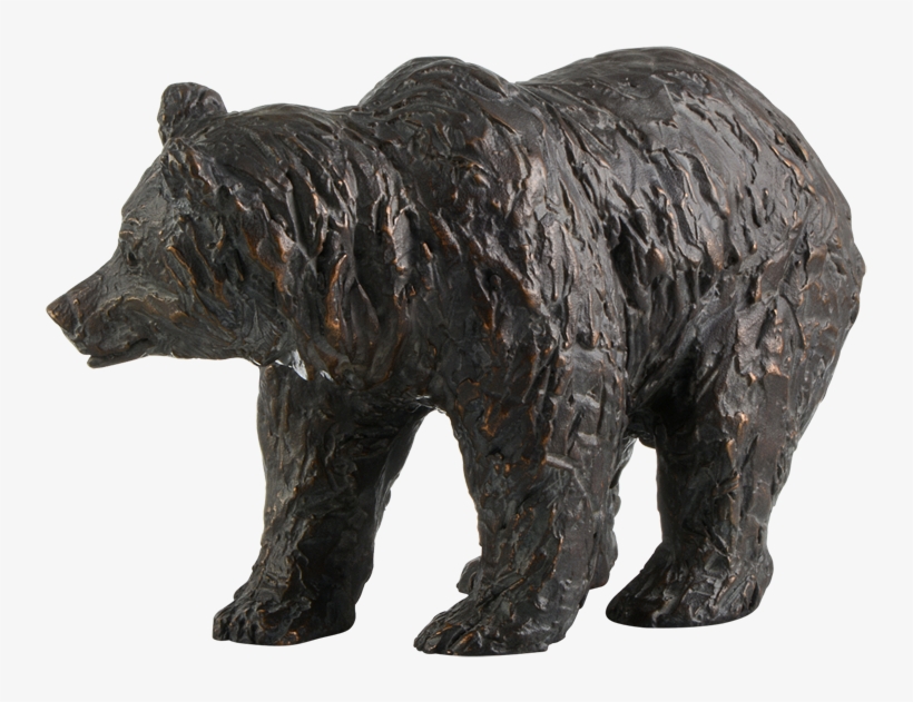 Bronze Sculpture Standing Bear - Bear, transparent png download