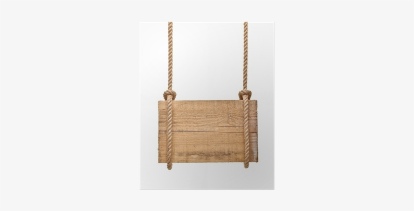 Wooden Sign Background Message Rope Hanging Poster - Rope, transparent png download